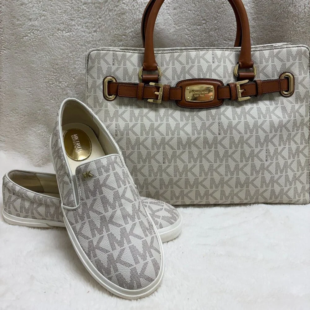 Womens Michael Kors Keaton Slip-on Sneakers White Sz 9 - Picture 10 of 11